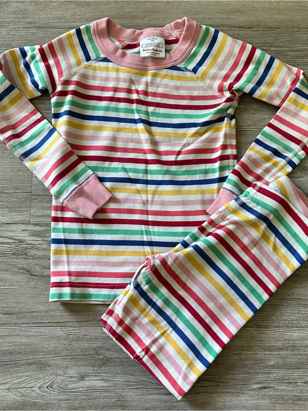 Hanna Andersson Kids Rainbow Stripe Pajama Set